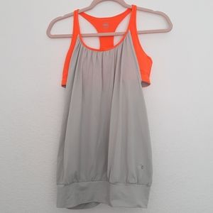 ALO Yoga Orange and Gray Tank Top